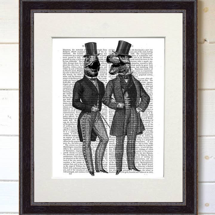 Dinosaur Men, Lads Night Out, Book Print / Art Print for wholesale by FabFunky Ltd