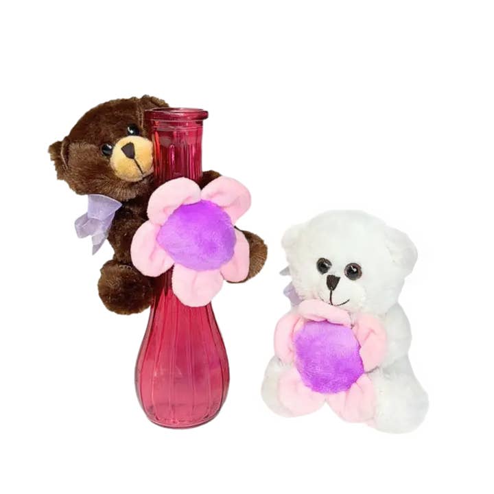 Jacobson - Wholesale Stuffed/Plush Toy - Kids & Baby - 5"H Assorted Hugging Bears - Spring Flowers