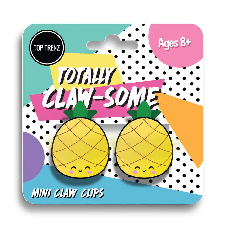 Mini Pineapple Claw Clips for wholesale by Top Trenz Inc