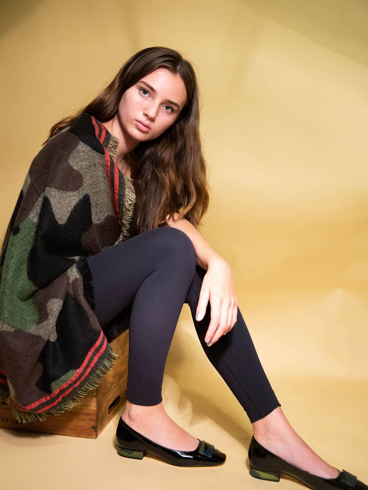 Zermatt Two Tone Camo/Red Scarf Shawl for wholesale by AprilMarin