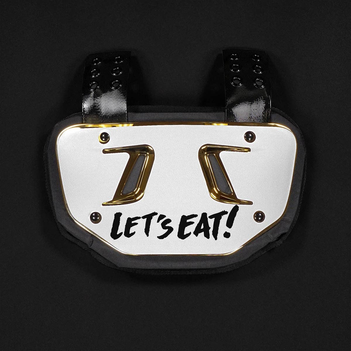 White Let's Eat Sticker for Back Plate for wholesale on Faire12
