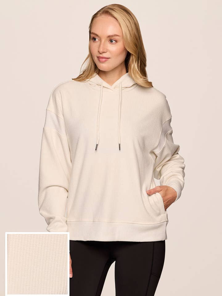 RBX Active - Wholesale Hoodie - Women's - Off Days Relaxed Waffle Knit Hoodie