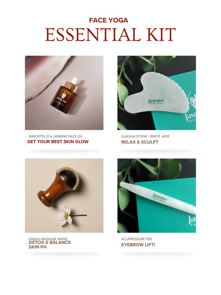 ANSIKTSMASSAGEVERKTYG & PRODUKTER (artiklar tillgängliga utan kit) för wholesale av Jasmine Tella