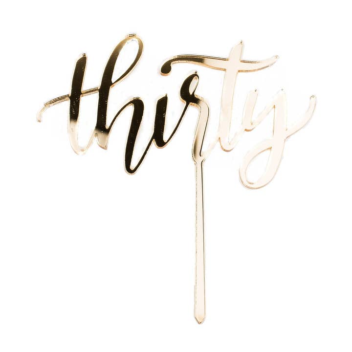 Trente Décoration de gâteau en acrylique doré miroir pour la vente par Justine Ma Design