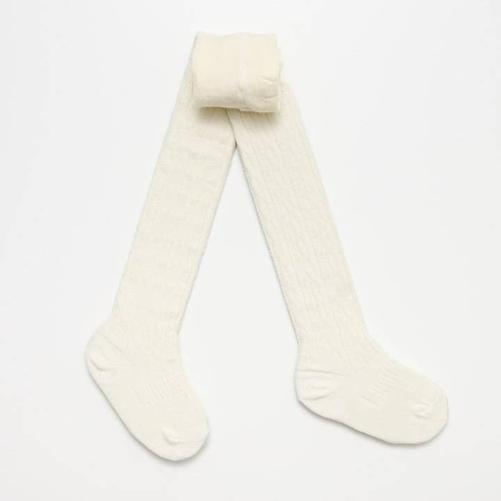 Calzamaglia a trecce in lana merino | NEONATO + BAMBINO | Naturale per la vendita all'ingrosso da parte di Lamington Socks