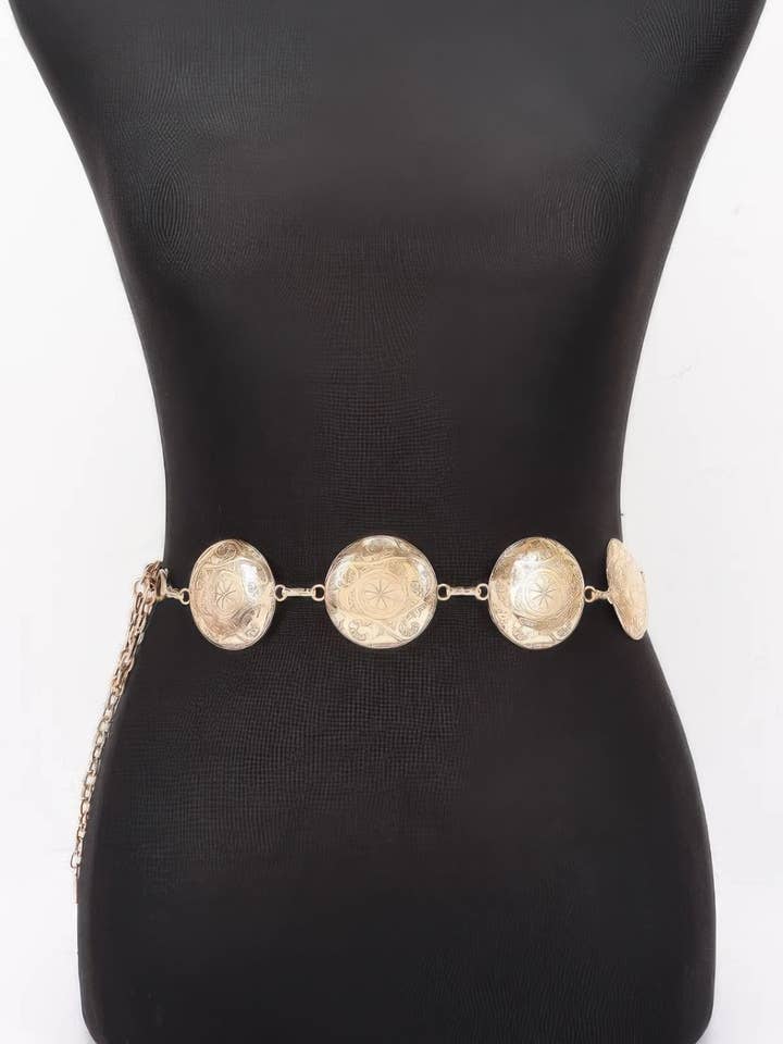 Vintage Metal Chain Belt for wholesale by CC Wholesale Clothing