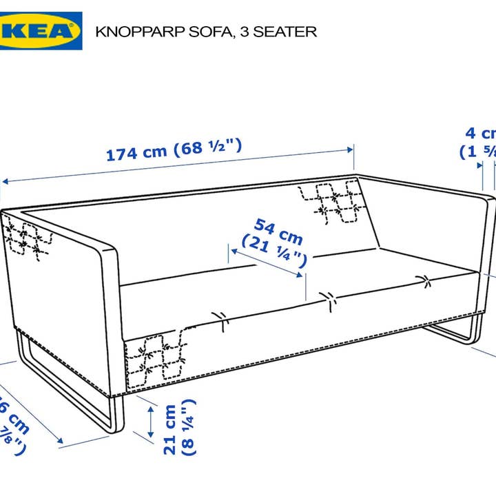 REMOVED BRAND – wholesale Överdrag till stol/soffa – Massivt vitt europeiskt linneskydd, kompatibelt med IKEA KNOPPARP4