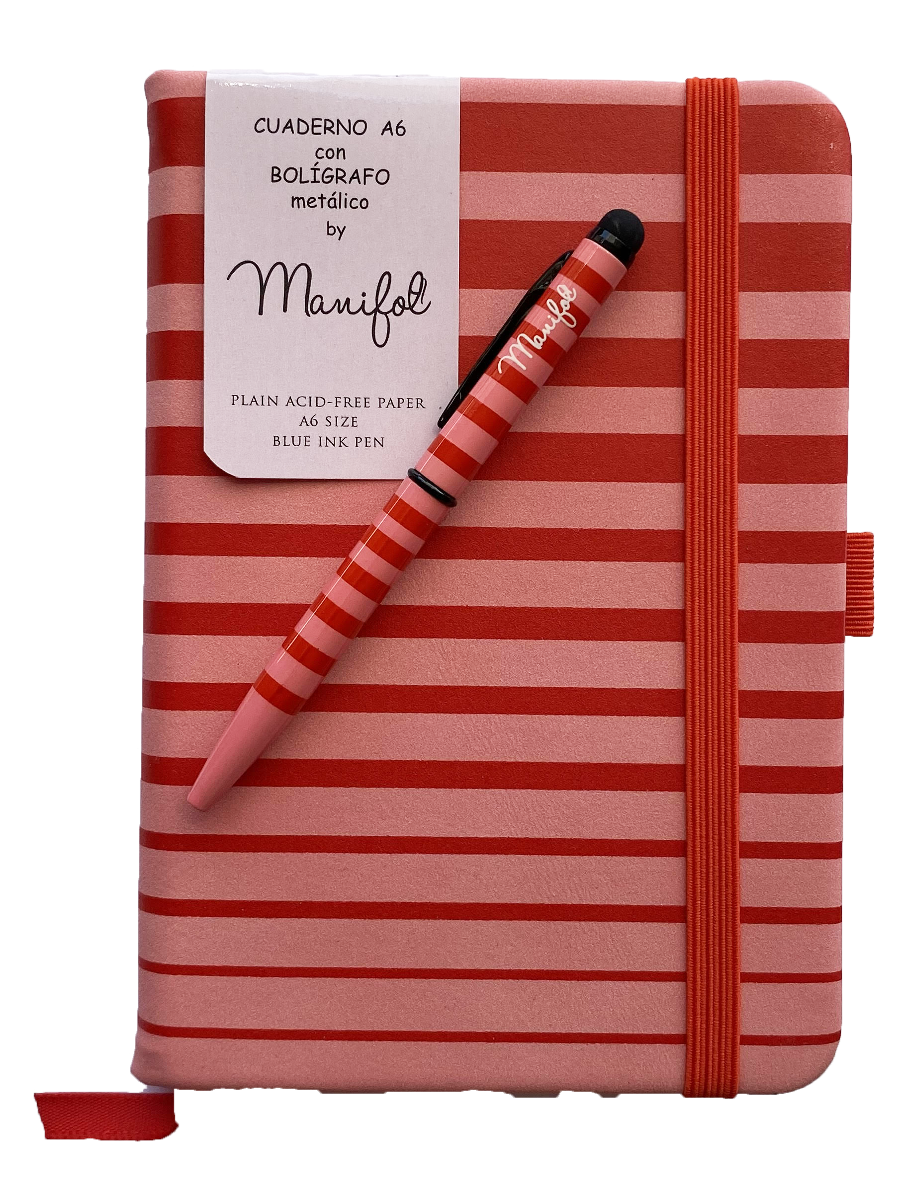 MANIFOL - Vendita all'ingrosso Quaderni - Quaderno A6 a righe con penna coordinata3