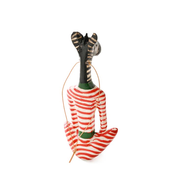 Swahili | AFRICAN MODERN - Wholesale Ornament - Jacaranda Christmas Jammies Zebra Ornament 1