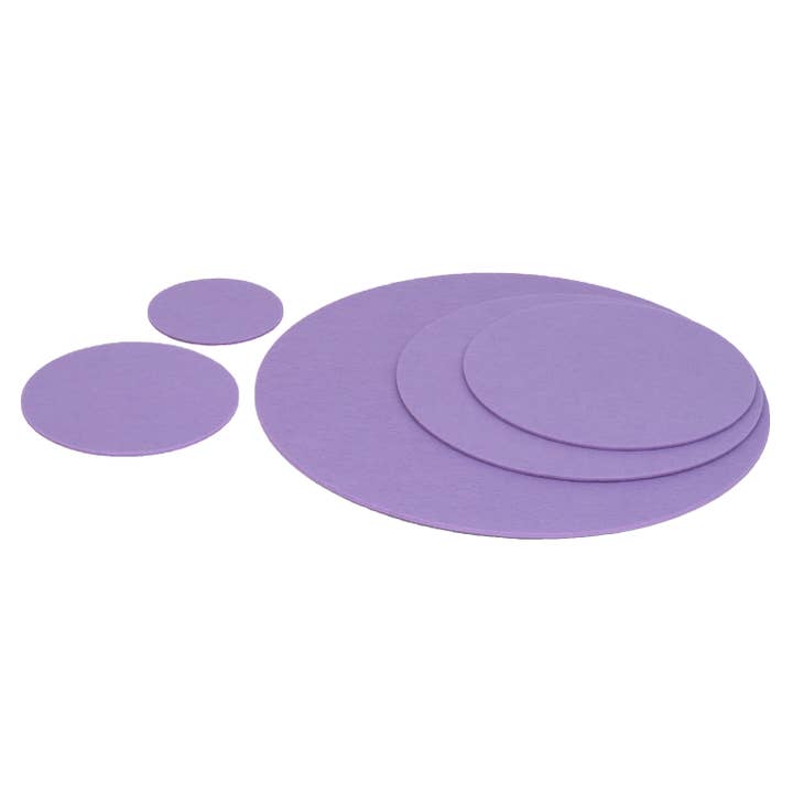 Filz Untersetzer / Tischset Lavendel, Rund, Größenauswahl für den Großhandel von Filzschneider