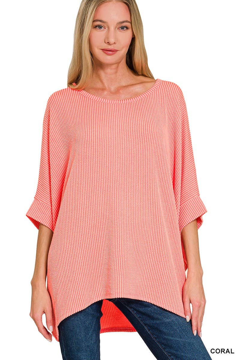 Vanilla Monkey - Wholesale Knit Top - Women's - Raised Rib Bat Sleeve Top5