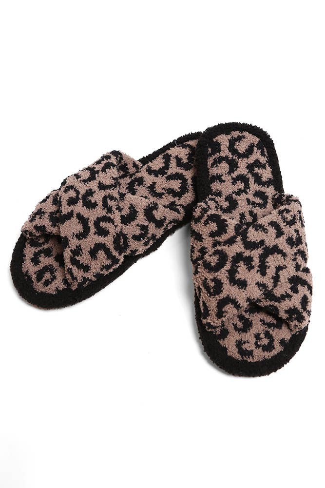 Hana - Wholesale Slippers - Women's - Leopard criss-cross slippers12