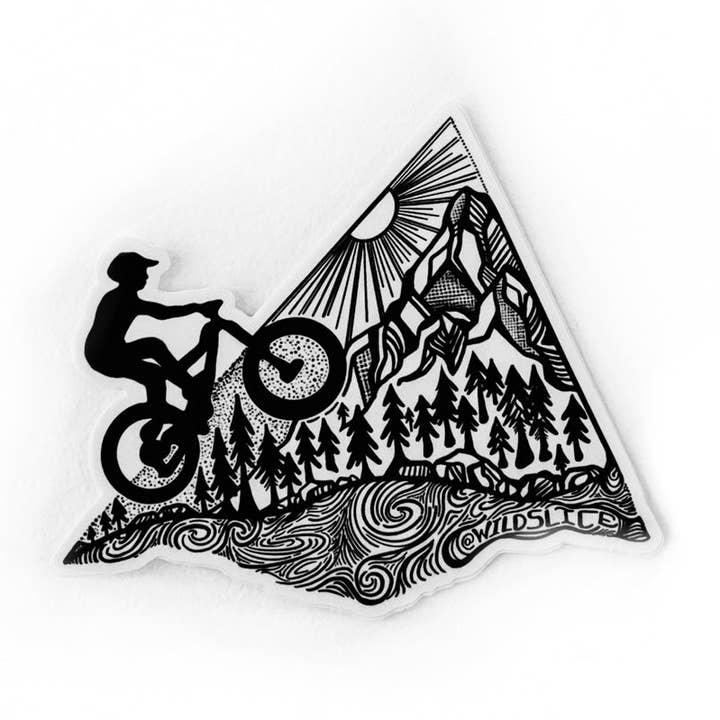 Adhesivo de ciclismo de montaña de 4 pulgadas para venta al por mayor de Wild Slice Designs