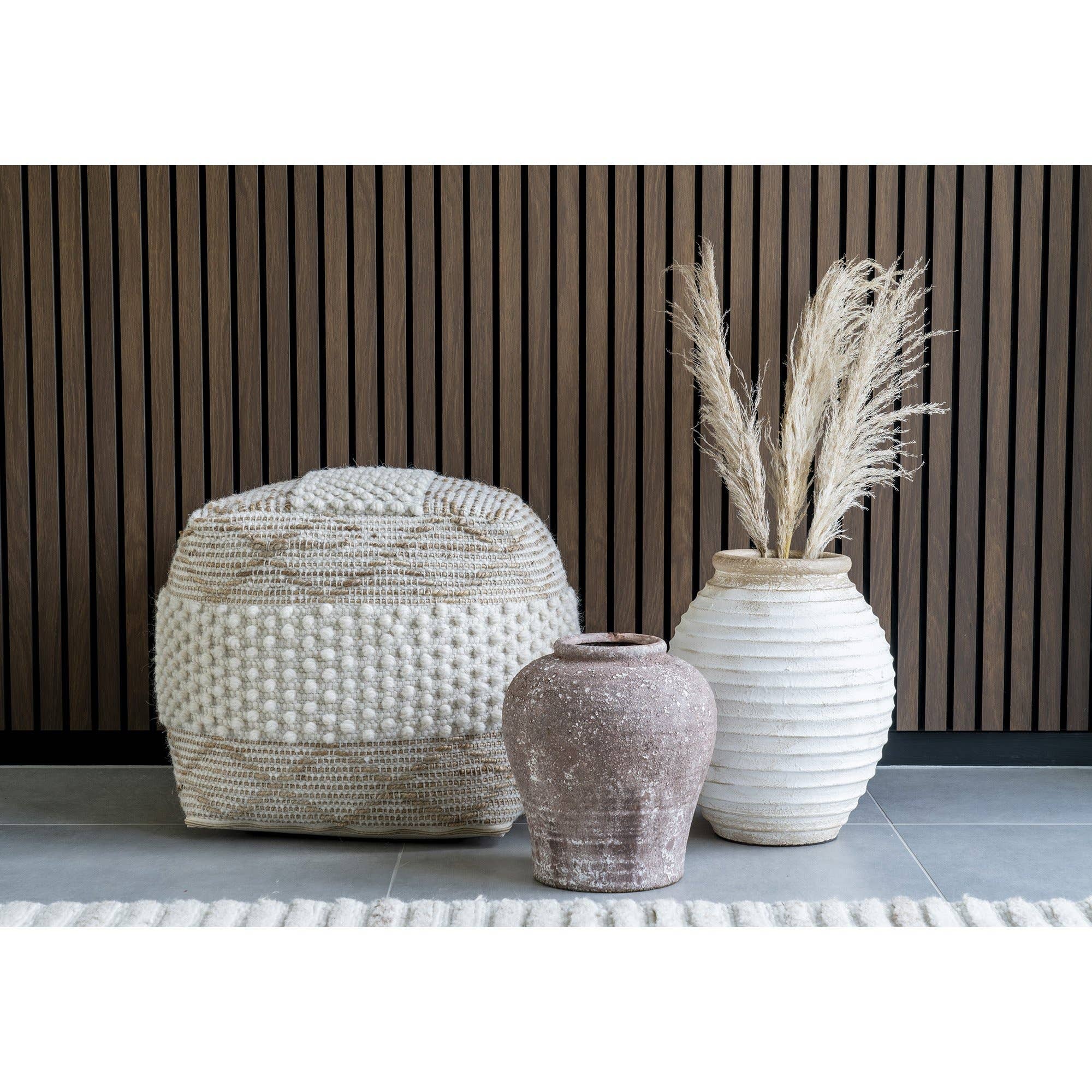 Brown White Lomba Decoration Pot for wholesale on Faire3