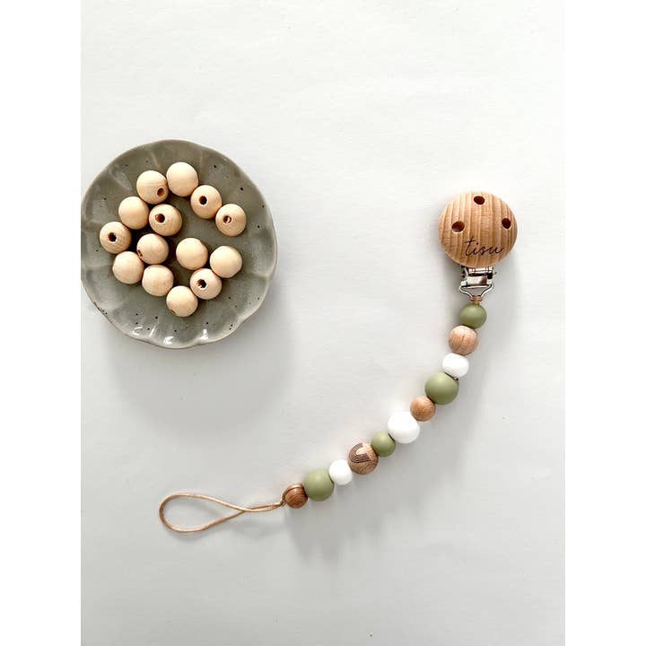 TISU - Wholesale Pacifier Clip - Baby - TISU pacifier clip, Sage Green