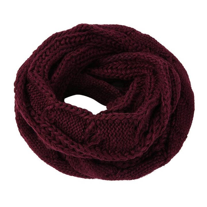 Sheer Trend - Wholesale Winter accessory set – women's - Solid Color Knitted Hat And Gloves And Scarf Three Pieces Set5