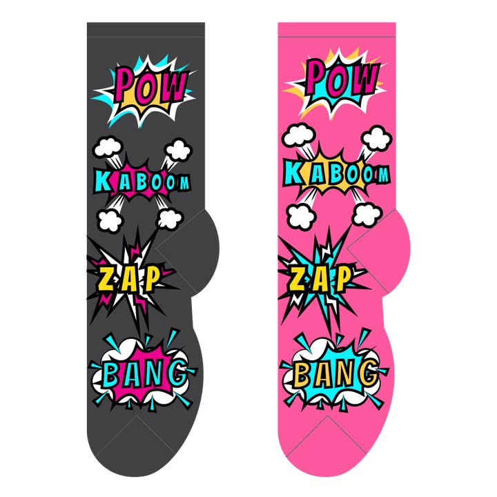 Calcetines Pow Kaboom Zap Bang para venta al por mayor de FOOZYS Fun Socks