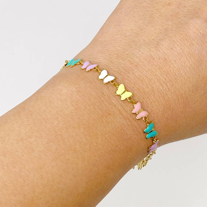 Ellison+Young - Wholesale Link & Chain Bracelet - Linked Butterflies Bracelet