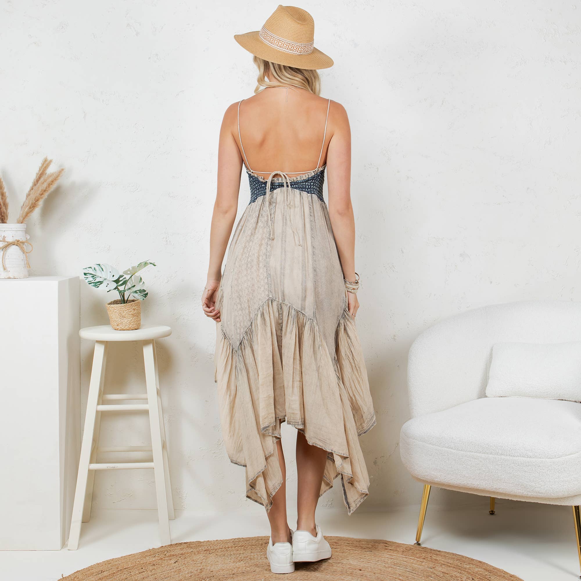 Young Threads – wholesale Klänning - Dam – Midjeklänning med skarvteknik och handukskant10