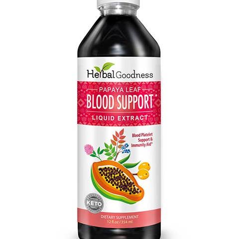 Herbal Goodness – wholesale Protein/superfood powder – Papaya Leaf Extract Blood Support - Liquid 12oz - Healthy Platelets - Herbal Goodness
