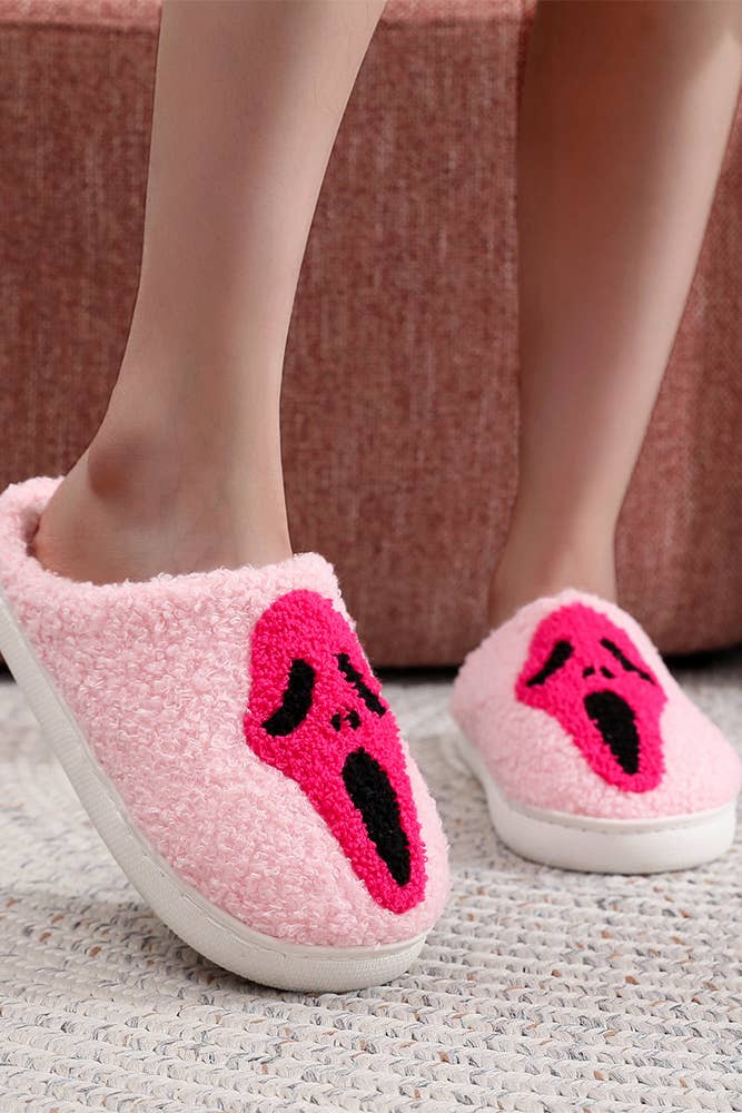 UNISHE - Wholesale Slippers - Women's - Halloween Ghost Fleece Slipper ZK19553