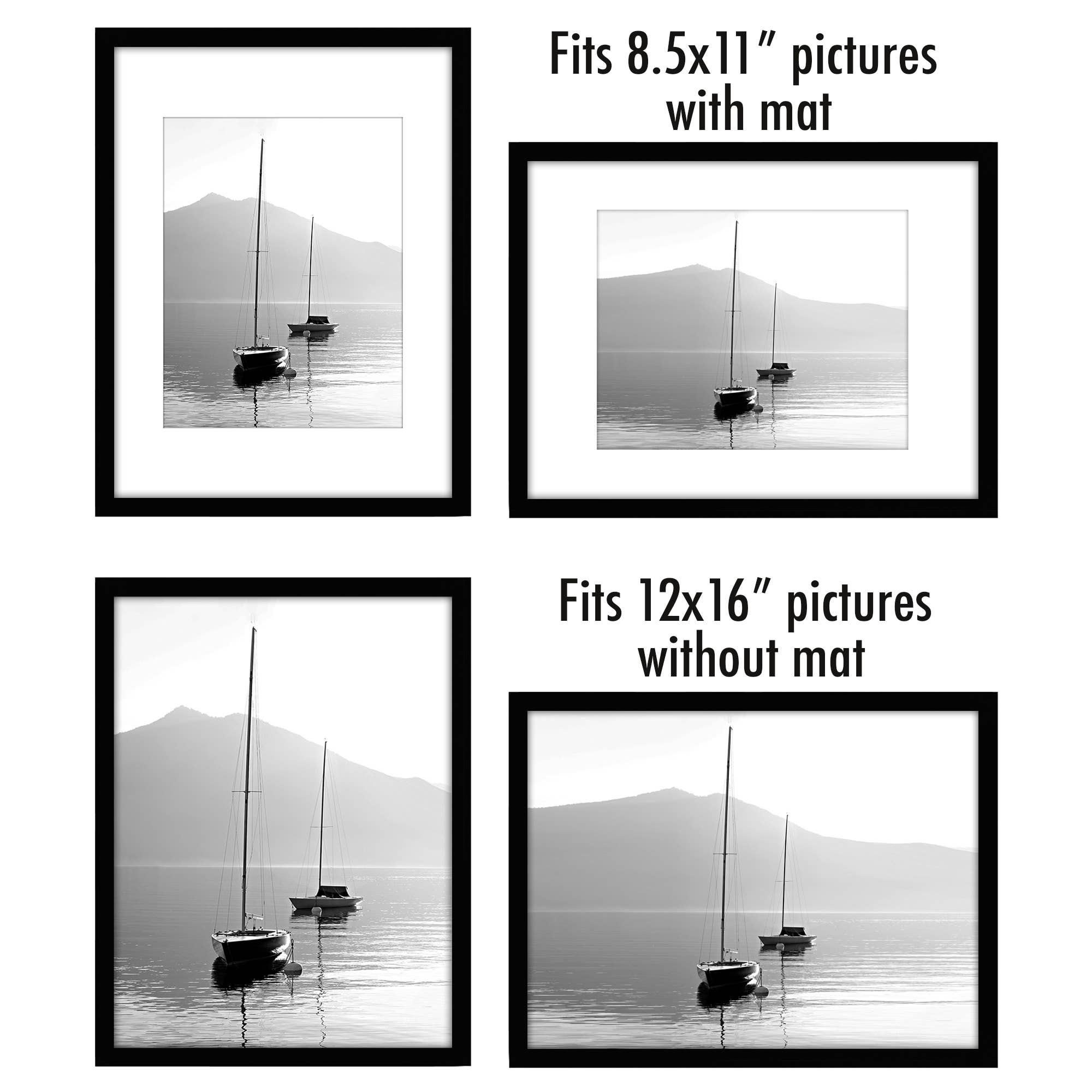 Americanflat - Wholesale Picture Frame - Americanflat Picture Frame with Mat Slim Molding (5 Pack)31