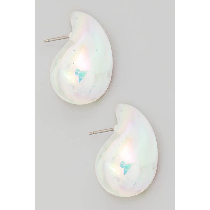 The Looks by Fame Accessories - Wholesale Dangle Earrings - Iridescent Tear Drop Earrings2