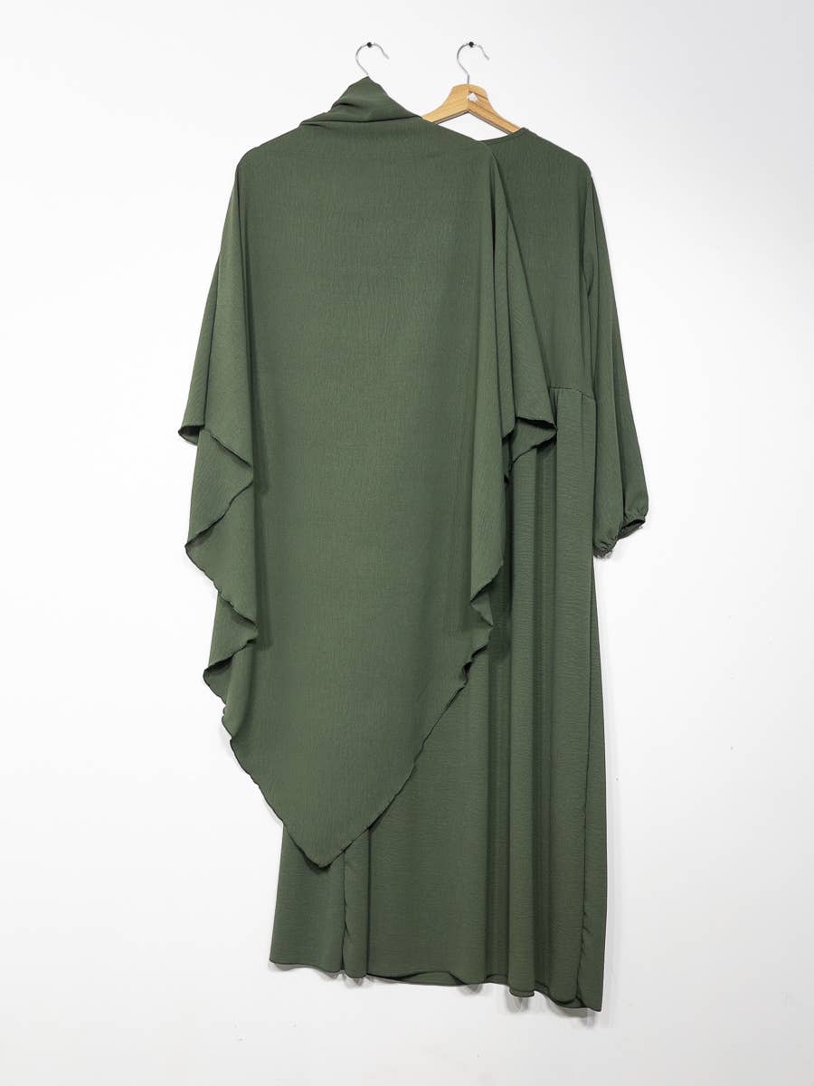IDEAL OUTFIT - Wholesale Kaftan - Dames - 2-delige khimar en abaya set in jazzstijl ref:e2326+2501jazz28