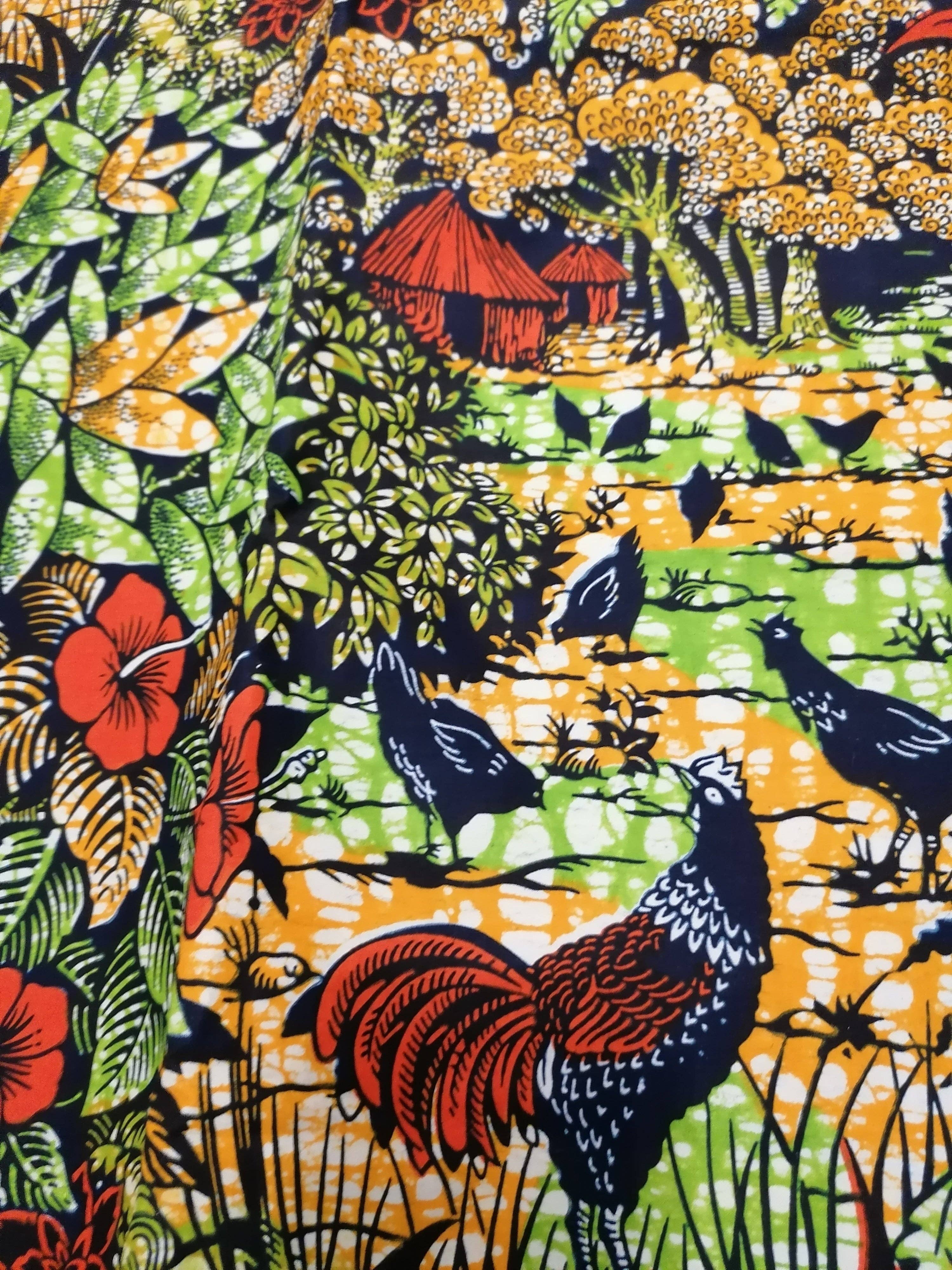 ASKA London - Vente Tissu - MOLOKAI : TISSU VLISCO PREMIUM SUPER WAX À MOTIFS 2 MÈTRES