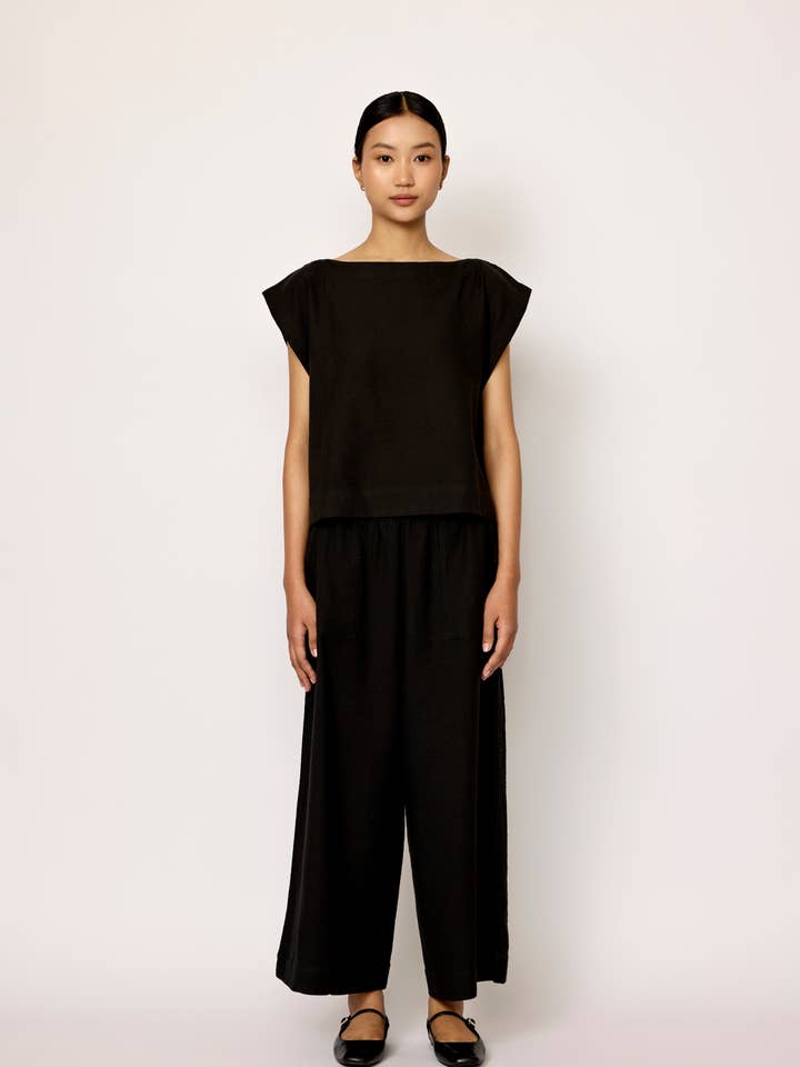 Everyday Top - Black Cotton for wholesale by LAUDE the Label
