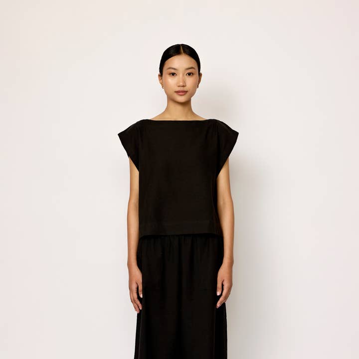 Everyday Top - Black Cotton for wholesale by LAUDE the Label