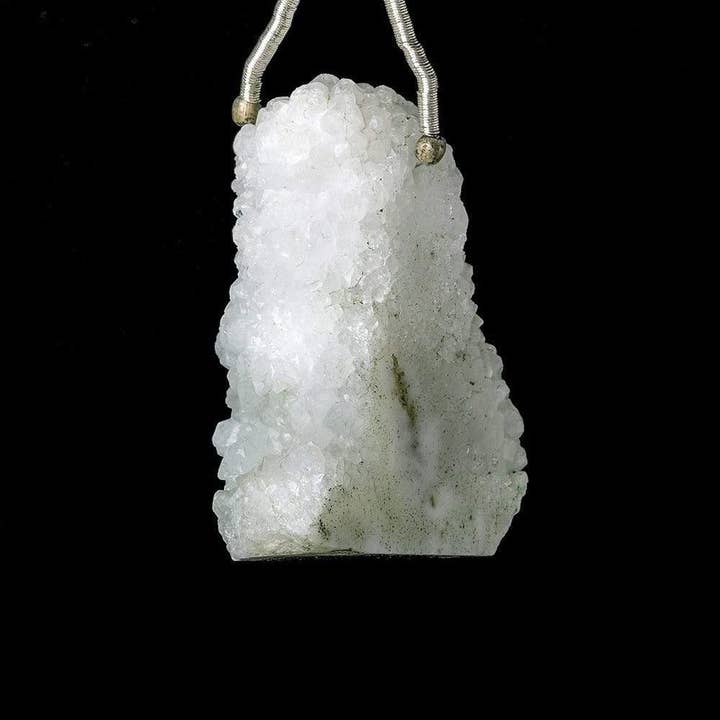 Quartz solaire drusy naturel stalactite 46x25mm perle focale 1 pièce pour la vente par The Bead Traders
