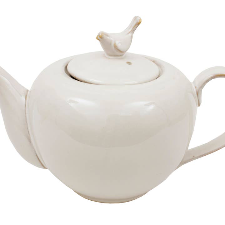 My Gifts Trade – wholesale Tea pot – Light As A Feather Off White 1Lt Teapot