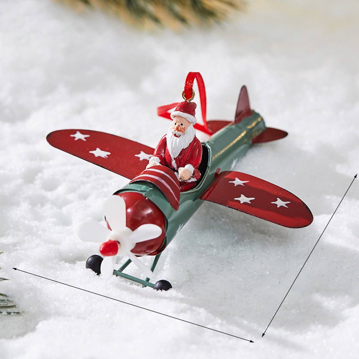 NINEXIS - Wholesale Ornament - CWMM10418_CHRISTMAS METAL ORNAMENTS AIRPLANE SNOWMAN REINDEE0