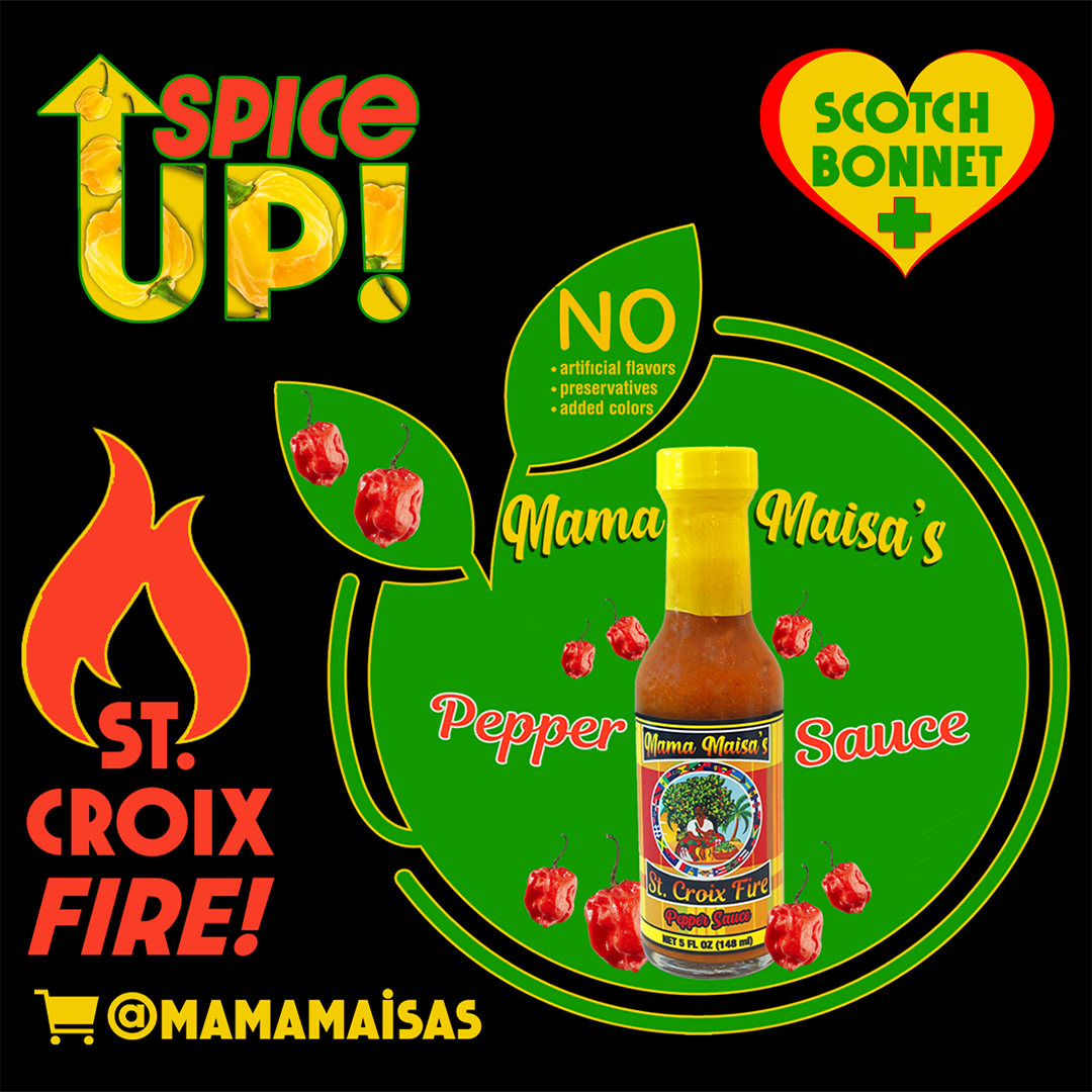 Mama Maisa's Pepper Sauce - Wholesale Hot Sauce - Mama Maisa's Pepper Sauce St. Croix Fire, Gourmet Hot Sauce9