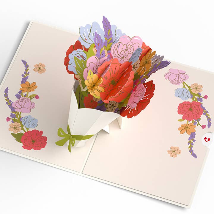 Lovepop Cards - Wholesale Thank You Card - Thanks a Bunch 12”H x 8.5”W Bouquet 5''x7'' Card3