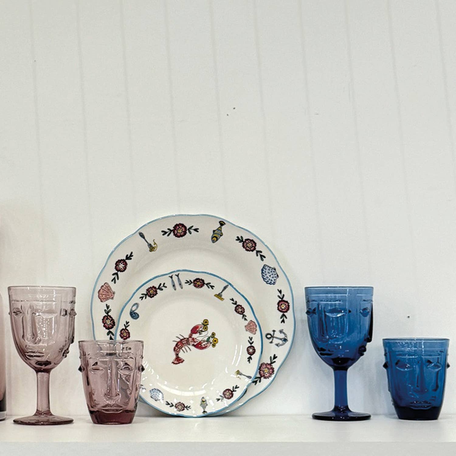 Opjet Paris - Wholesale Serving Plate - Set of 4 shellfish dessert plates D19cm2