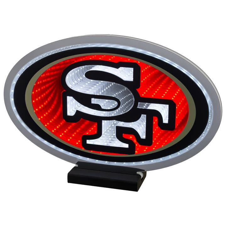 LUZ LED CON LOGOTIPO INFINITO DE LOS SAN FRANCISCO 49ERS DE LA NFL para venta al por mayor de Sporticulture