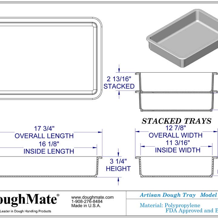 Prepa Pizza - Wholesale Bread tin - DoughMate Artisan Dough Tray Kit11
