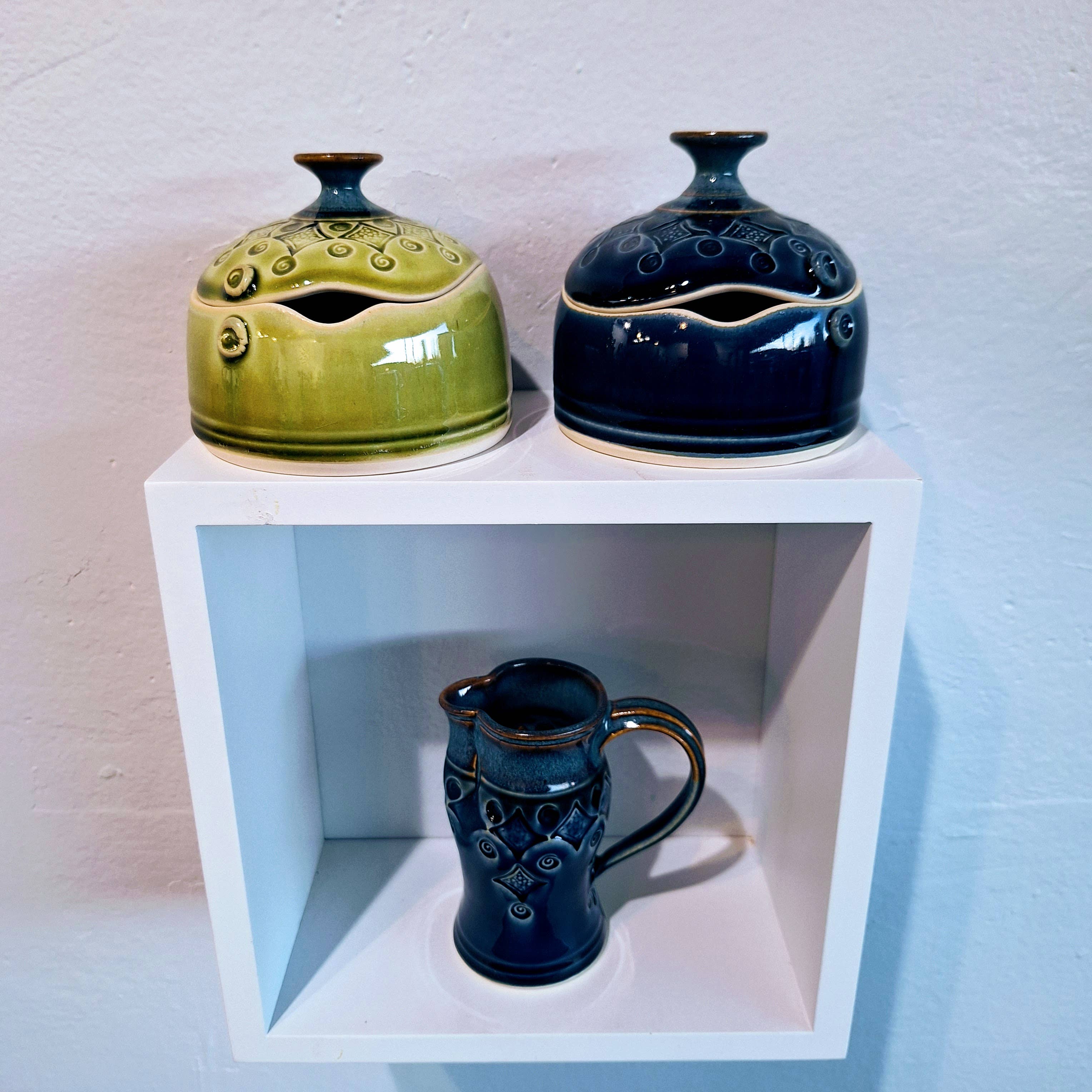 Plays in Mud Pottery - Wholesale Pitcher - Cream and Sugar Set Handmade Stoneware Made to Order17