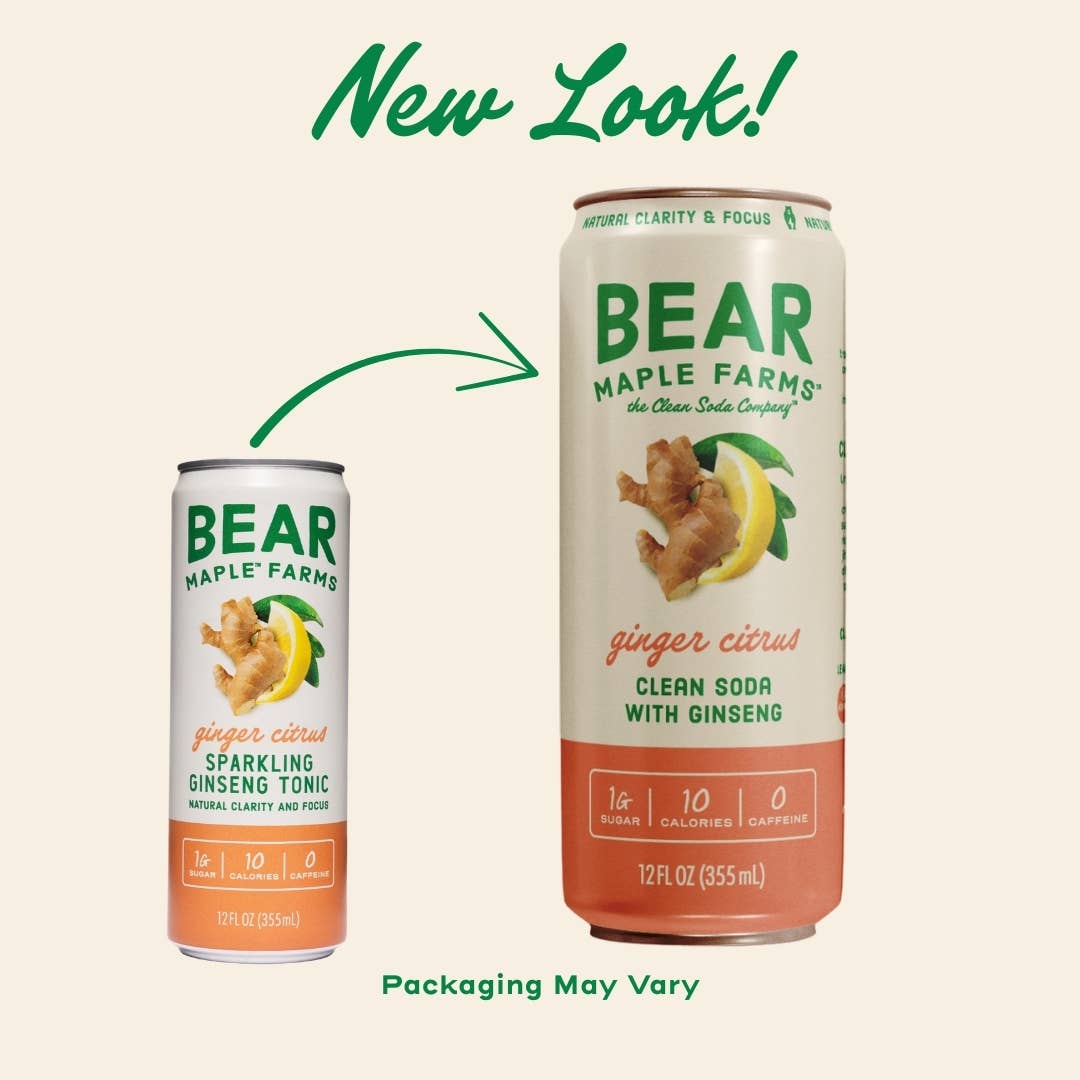 Bear Maple - Wholesale Soda/Carbonated Drink - Clean Soda, Ginger Citrus1