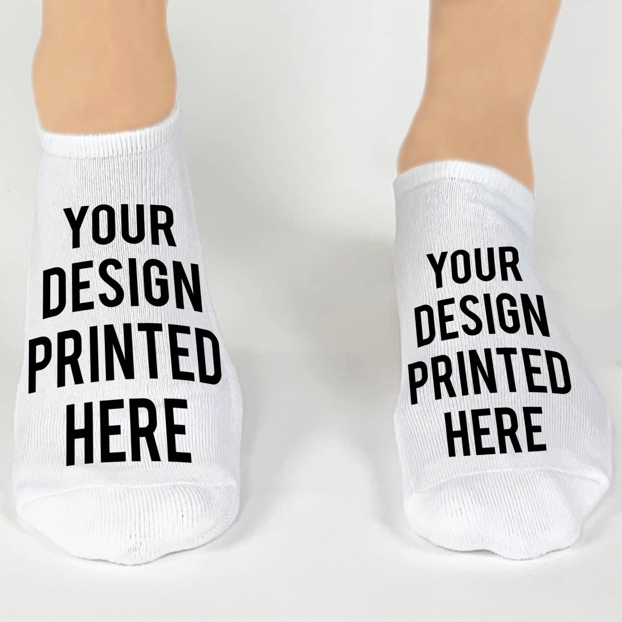 Sockprints - Wholesale Socks - Unisex - Your Design Goes Here - Custom Printed Cotton No Show Socks0