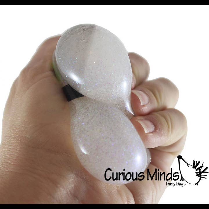 Curious Minds Toys - Wholesale Stress Relief Ball/Dough - 1 Glitter Gel Ghost Stress Balls - Sticky Ghosts Squeeze Fi7