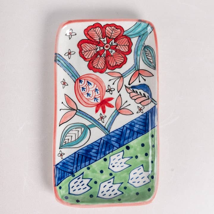 Dans i en blomsterrabatt keramisk rektangelplatta, 8,6X5X1tum
för wholesale av Casa Amarosa