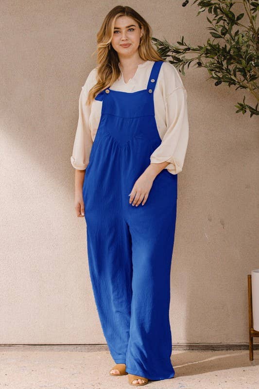 Oddi - Wholesale Jumpsuit - Women's - Plus Solid Button Sling Jumpsuit21