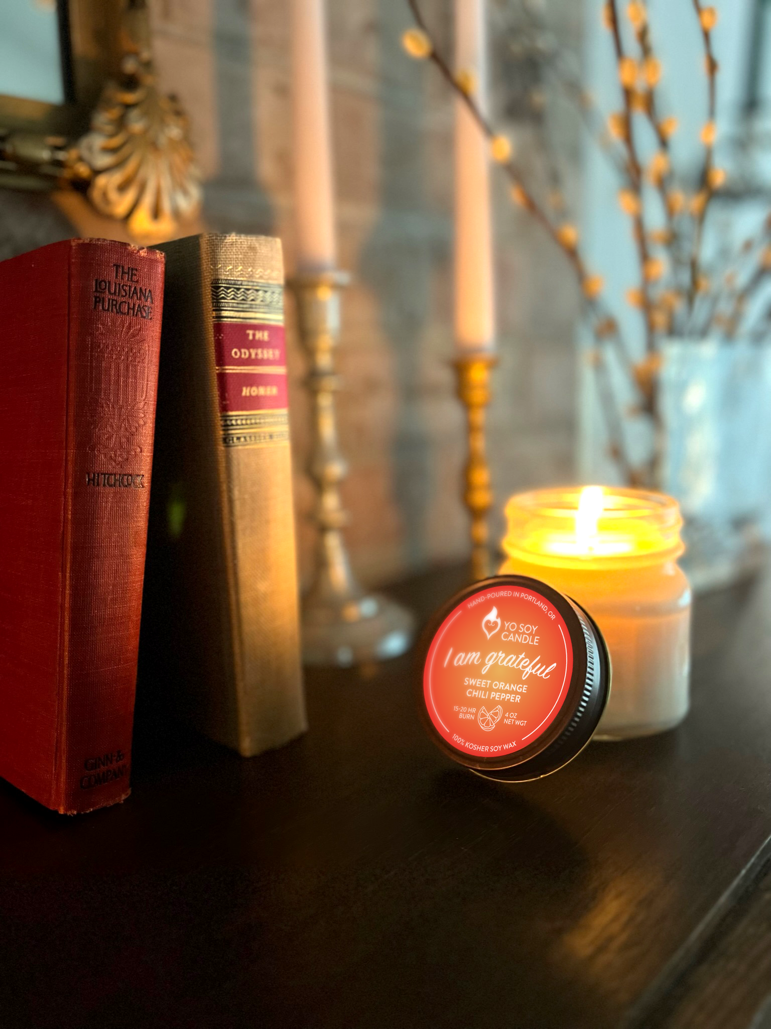 Yo Soy Candle - Wholesale Jar/Filled Candle - I AM GRATEFUL : Sweet Orange Chili Pepper Soy Candle3