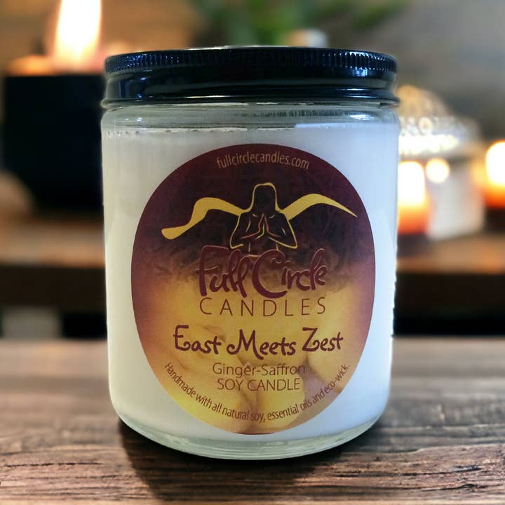 Vela de Soja Ginger | East Meets Zest por atacado de Full Circle Candles and Gifts