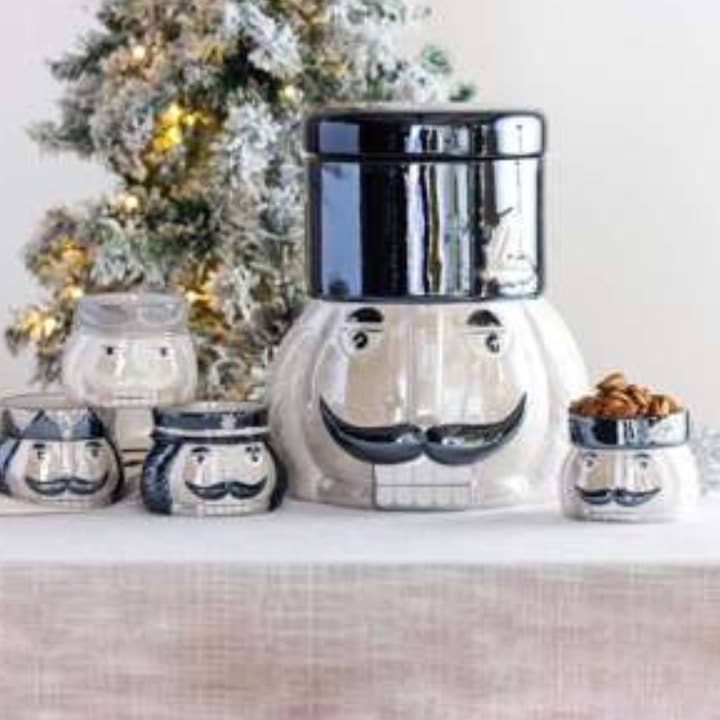 Dolomite Nutcracker Cookie Jar Festive Food Storage for wholesale by Transpac