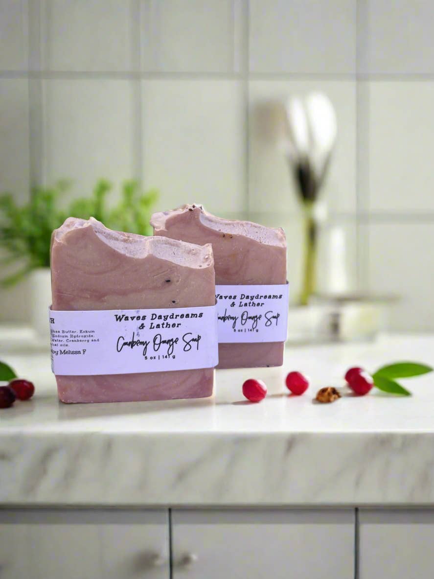 Waves Daydreams & Lather - Wholesale Bar Soap - Cranberry Pomegranate soap