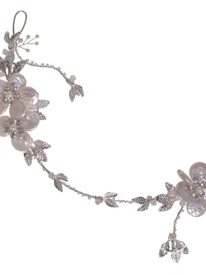 Aída Silver Brud Huvudbonad för wholesale av Flormoda